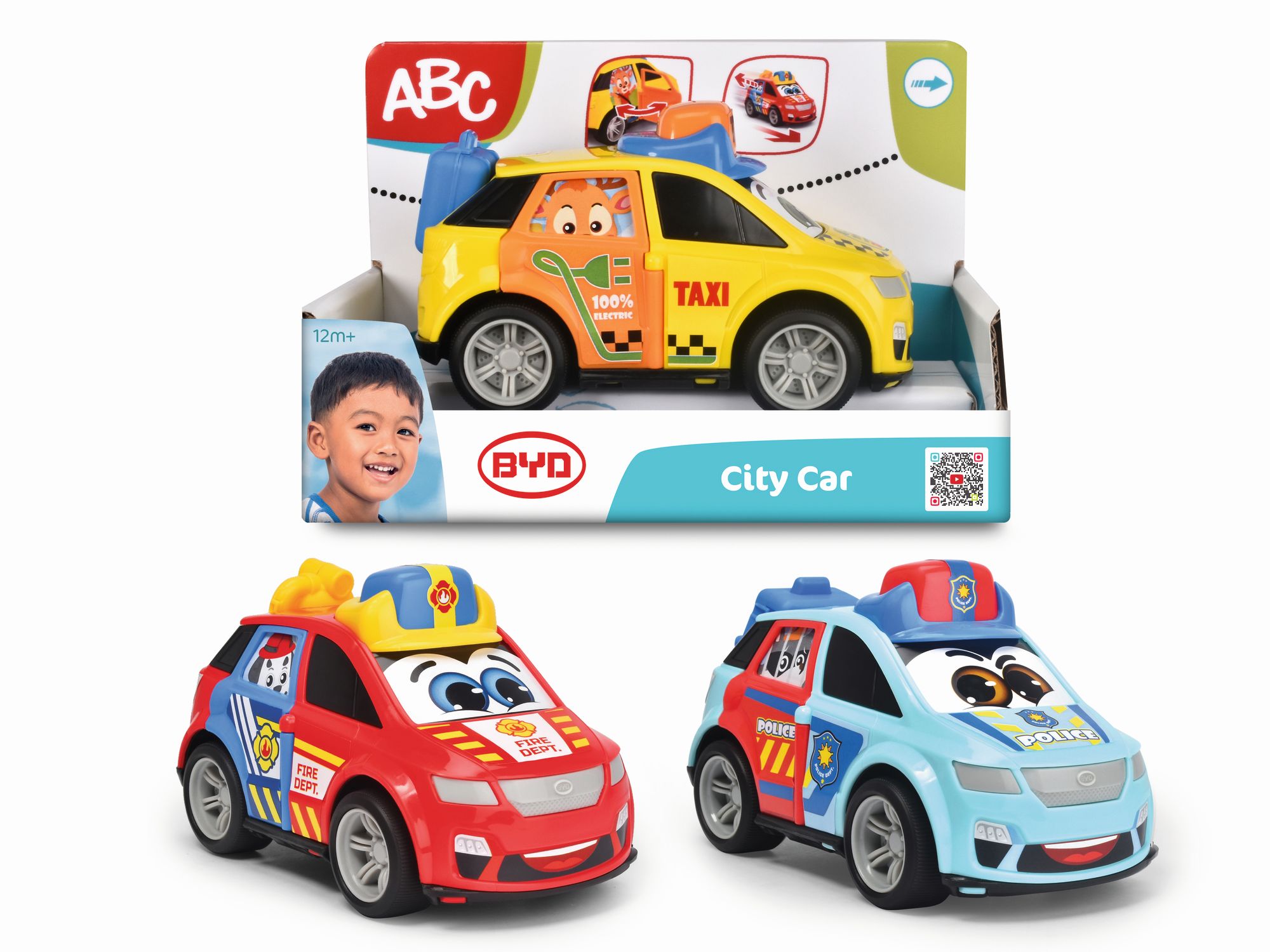 ABC BYD City Car 14,5cm, 3 druhy